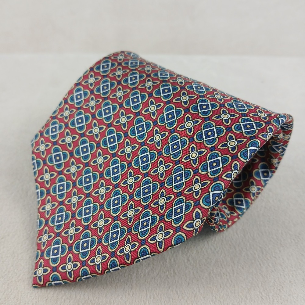 Christian Dior 4x56 Mens Tie Silk Geometric Floral Lightweight‎